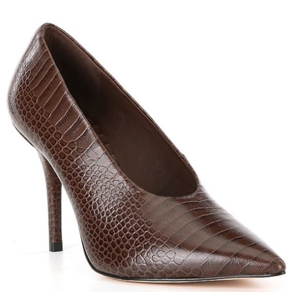 NWT Antonio Melani Saige Crocodile Embossed Leather Pumps Sz 9